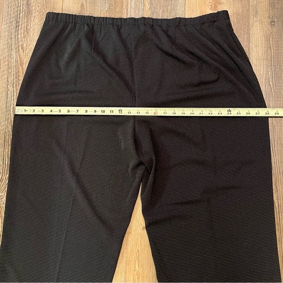 Vtg AVENUE Size 22 Polka Dot Black Stretch Cuffed Dress Pants‎ Career Wide Leg - Picture 14 of 16